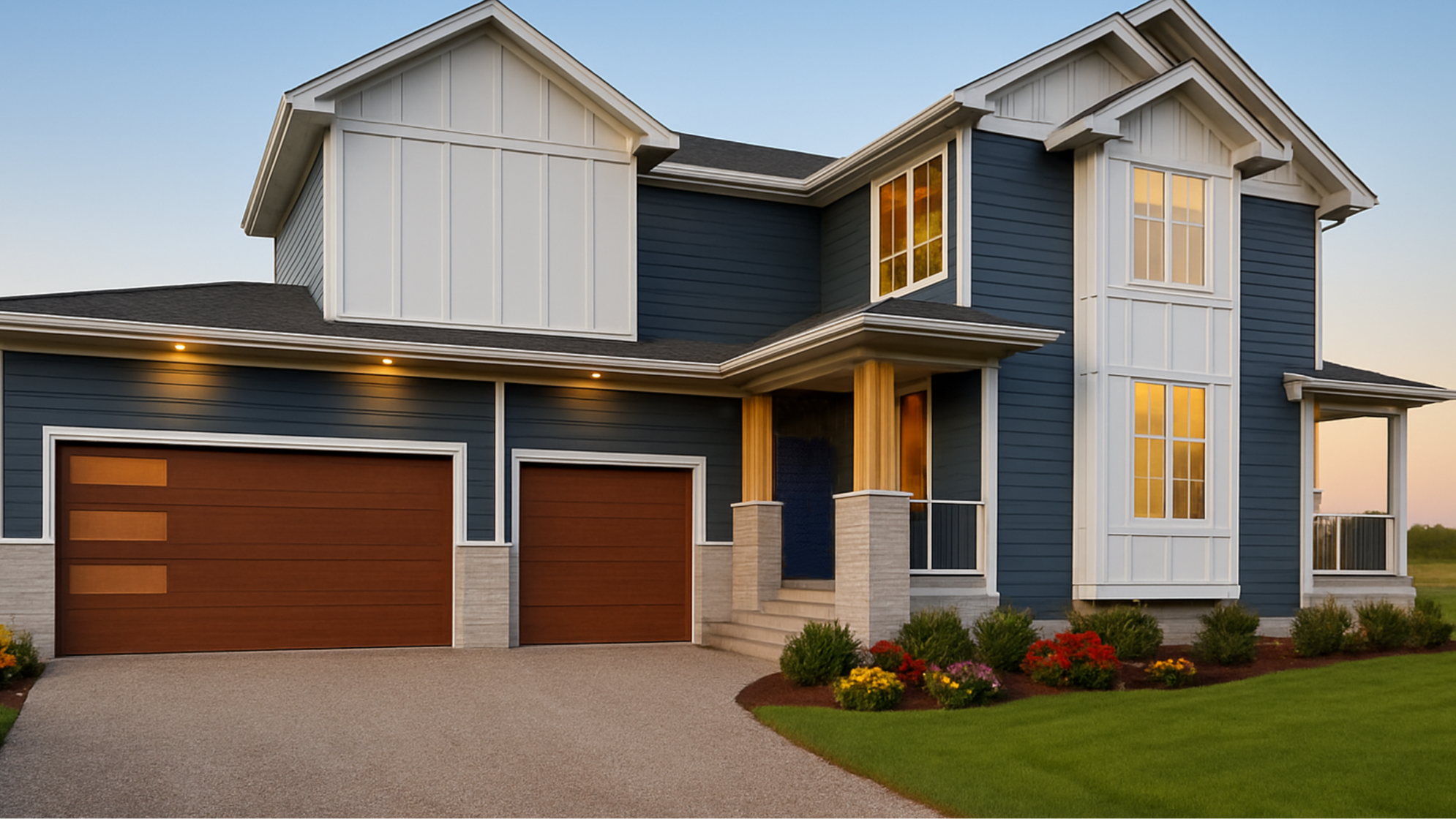 James Hardie fiber cement siding on a custom RAVN home in Alberta
